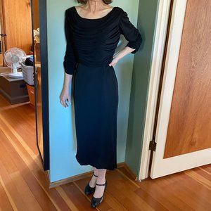 Vintage 50s Robert Gould Black Cocktail Dress